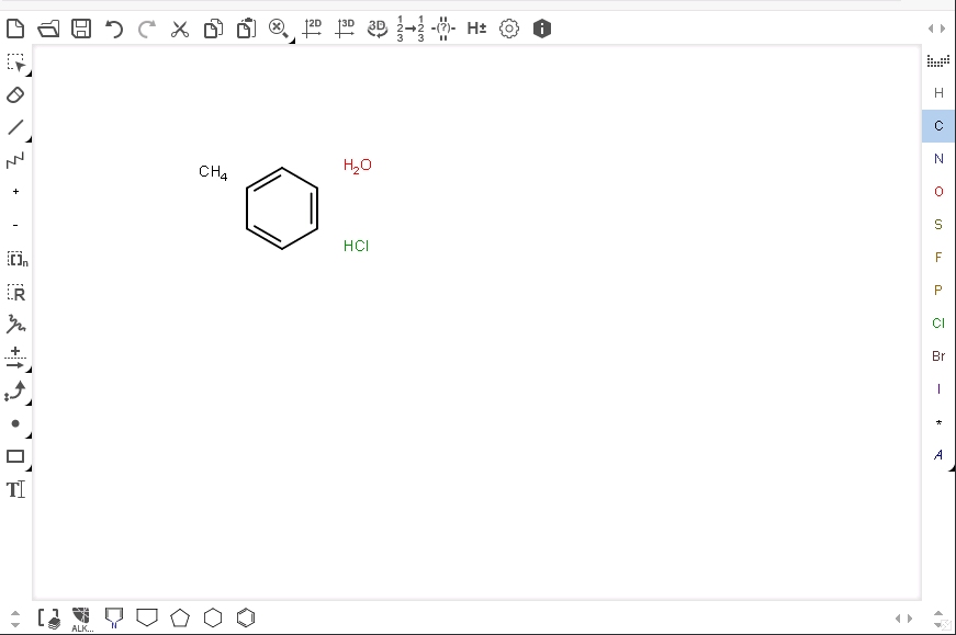 Створення структурної хімічної формули у Marvin JS