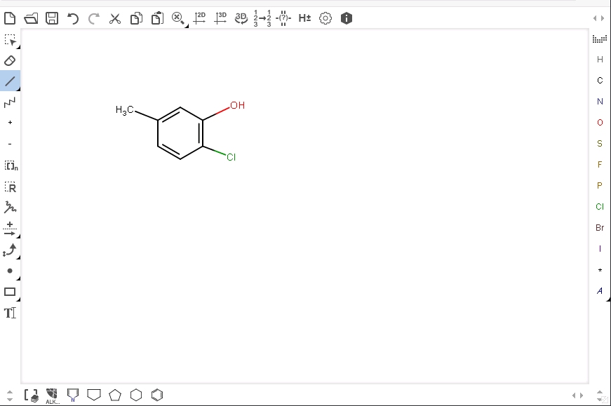 Створення структурної хімічної формули у Marvin JS